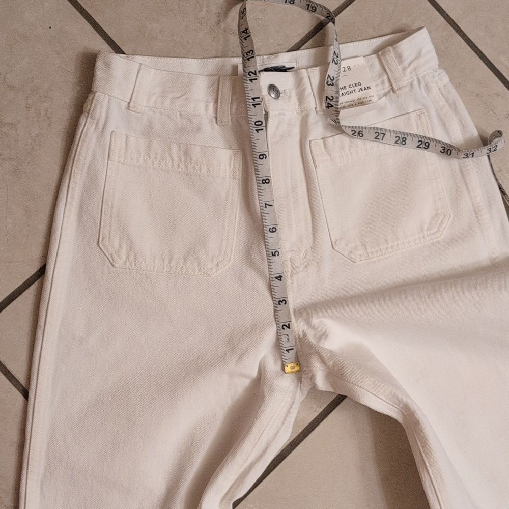 NWT Madewell Cleo Straight Jeans White High Rise Size - Picture 10 of 11